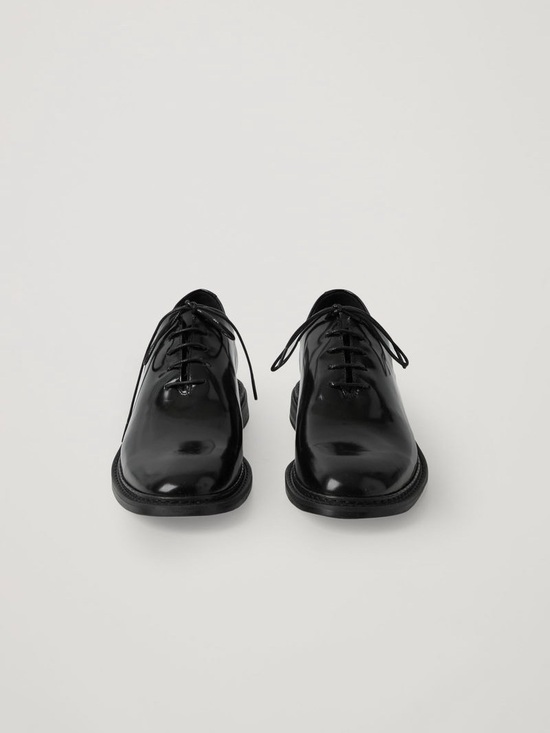 COS Shoes - COS Black Patent Leather Lace-Up Flats